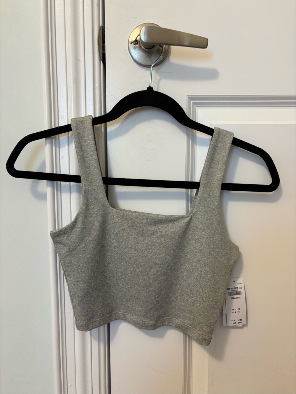 Hollister Heather Gray Square Neck Crop Tank